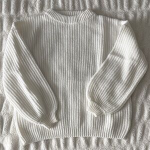 Cozy White Ribbed Sweater